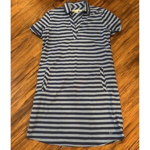 Southern Tide Kamryn Brrr Intercoastal Stripe Dress Women XS Golf Tennis Blue